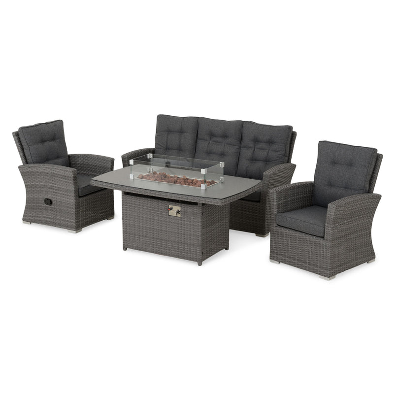 MARACAY Set mobilier terasă/grădină, 2 fotolii, canapea și masă