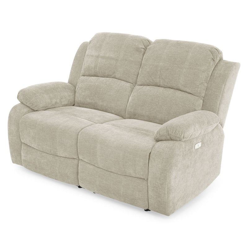 ALMATY Canapea 2 locuri, 2 reclinere electrice, stofă