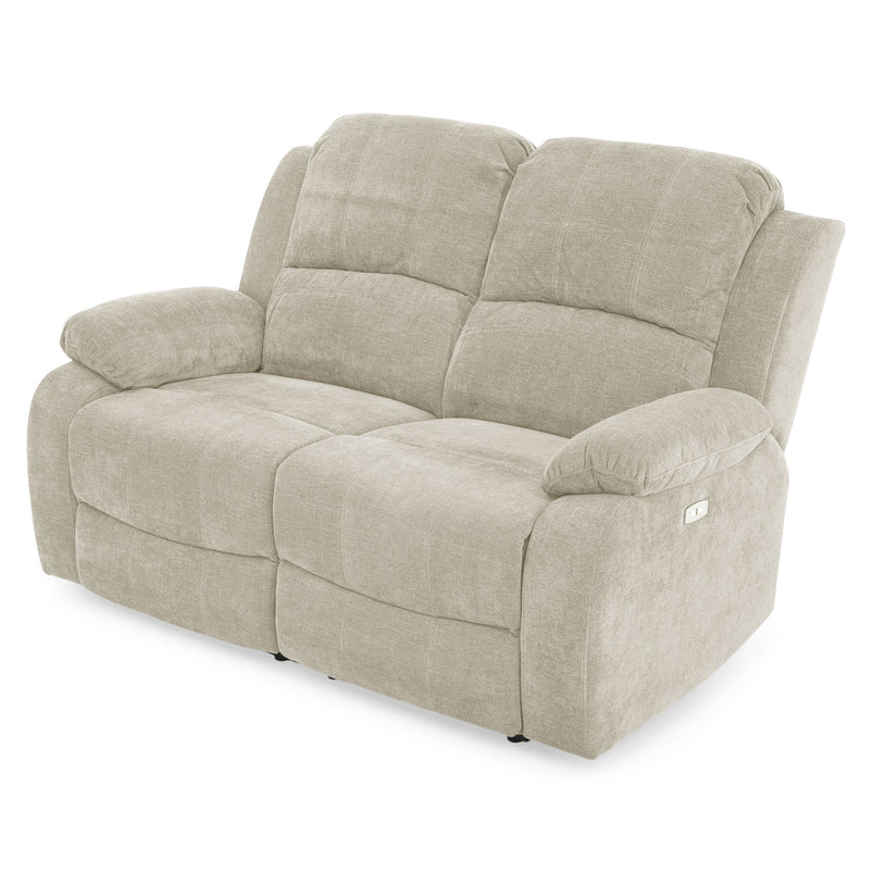 ALMATY Canapea 2 locuri, 2 reclinere electrice, stofă