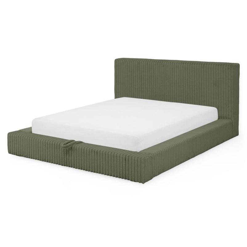 NORDEND Pat tapițat, 160x200cm, somieră rabatabilă și ladă incluse