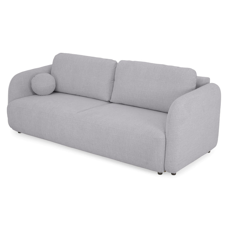LUNEL Canapea extensibilă, 3 locuri, ladă depozitare, stofă