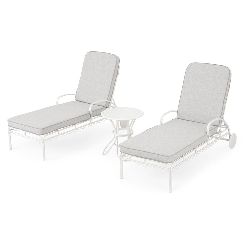 BOTANIC Set mobilier terasă/grădină, 2 șezlonguri și măsuță