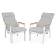 VALDIVIA Set mobilier terasă/grădină, 2 scaune recliner
