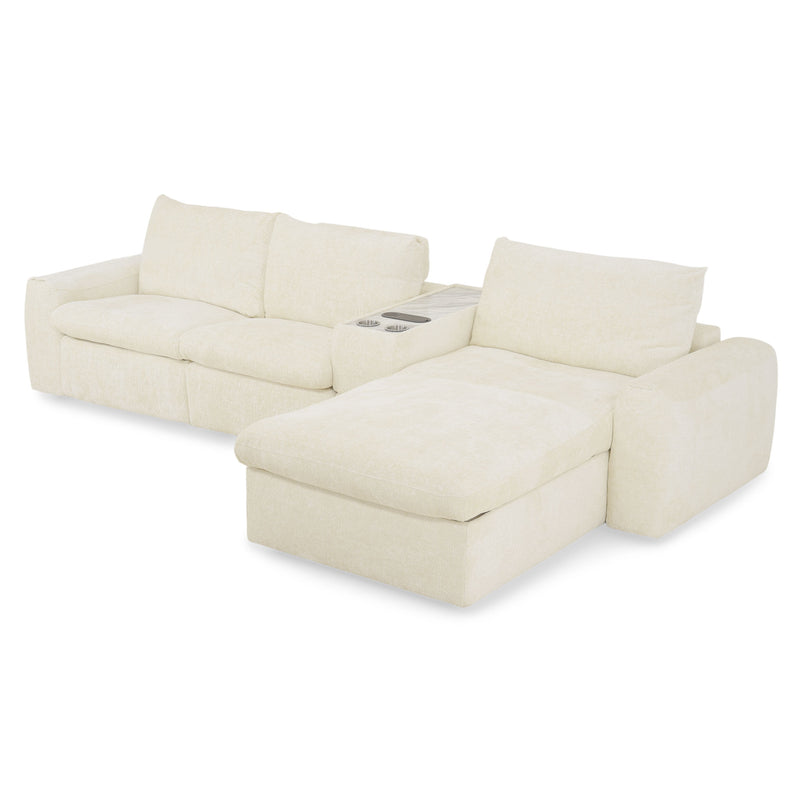 NEW JERSEY Colțar cu șezlong electric stânga/dreapta, 1 recliner electric, tetiere reglabile, USB, consolă depozitare, stofă