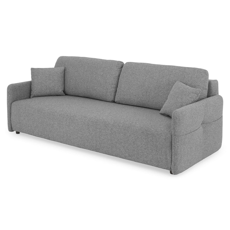 MILOA Canapea extensibilă, 3 locuri, ladă depozitare inclusă, stofă