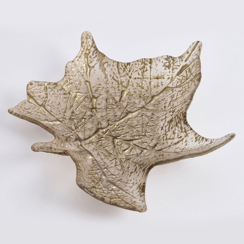 GRAPE LEAF Platou, sticlă, D.29cm
