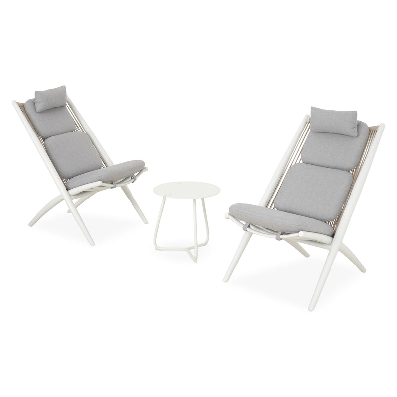 BAHZA Set mobilier terasă/grădină, 2 fotolii și măsuță