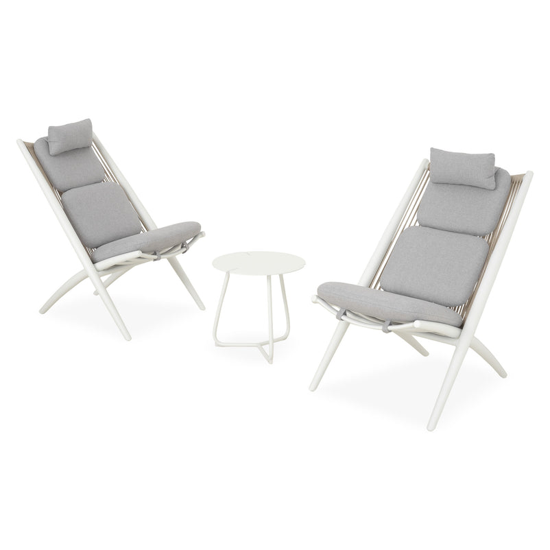 BAHZA Set mobilier terasă/grădină, 2 fotolii și măsuță