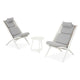 BAHZA Set mobilier terasă/grădină, 2 fotolii și măsuță
