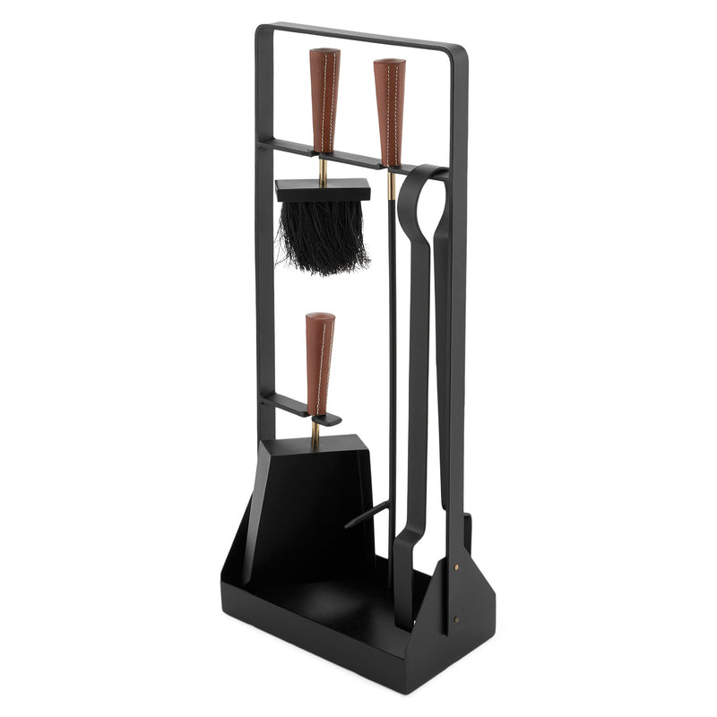 CHARLESTON Set suport și 4 accesorii șemineu