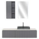KARST Set mobilier baie, mască lavoar, lavoar, top, oglindă LED, dulap suspendat