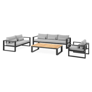 FERMO Set mobilier terasă /grădină, fotoliu, canapea 2 locuri, canapea 3 locuri și măsuță