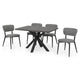 JAVA CERAMIC/NEXUS Set mobilier terasă/grădină, 4 scaune și masă