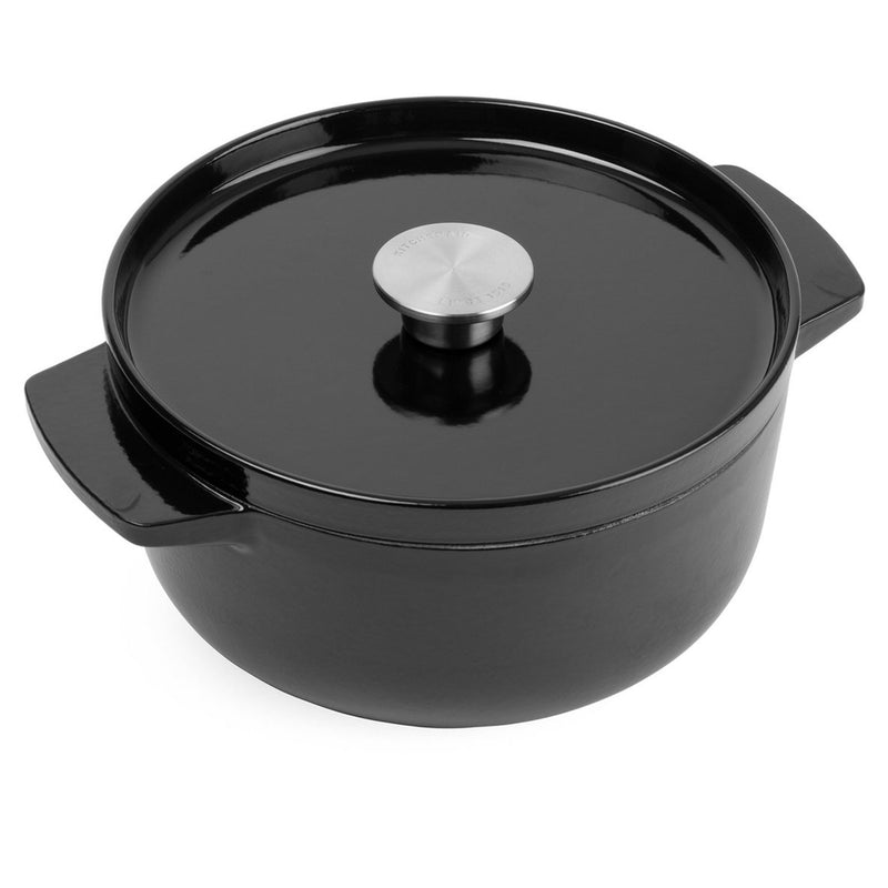 KITCHEN AID Oală cu capac, fontă, D.22cm