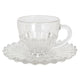 ELIANOR Set 6 cești și farfurioare, sticlă, 100ml