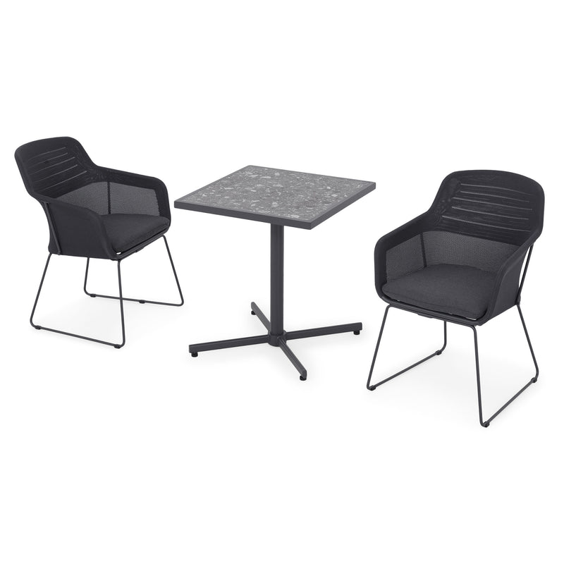 MOCHA/BEZIER Set mobilier terasă/grădină, 2 scaune și masă