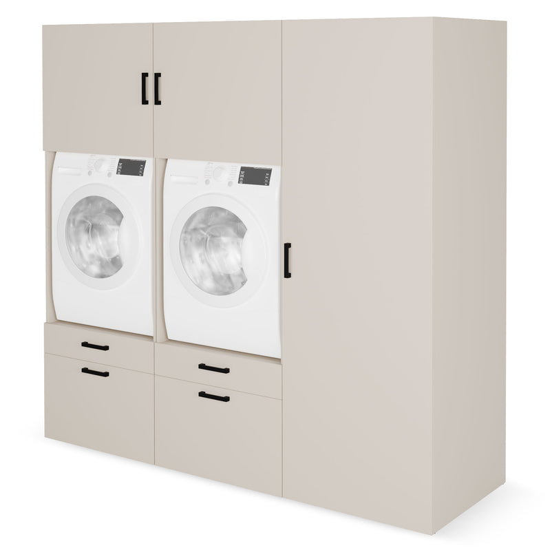 WASH&STORE Set mobilier baie, 5 piese dulapuri baie mașina spălat/uscător