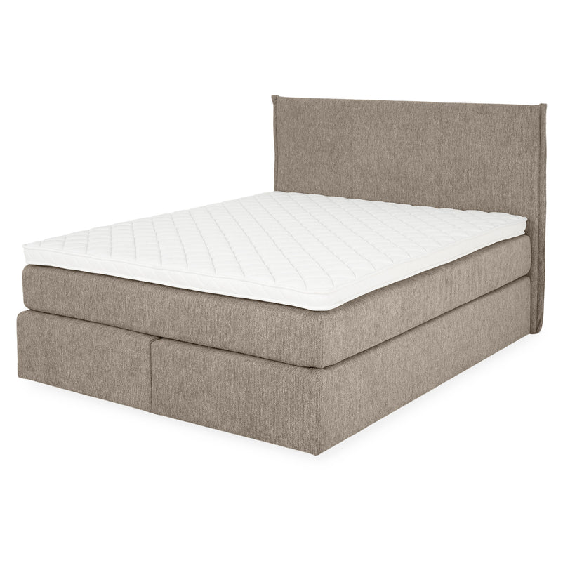 CARLINI Pat tapițat 160x200 cm, saltea și topper incluse