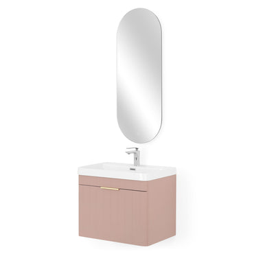 BLOOM/GALA Set mobilier baie, mască lavoar, lavoar și oglindă