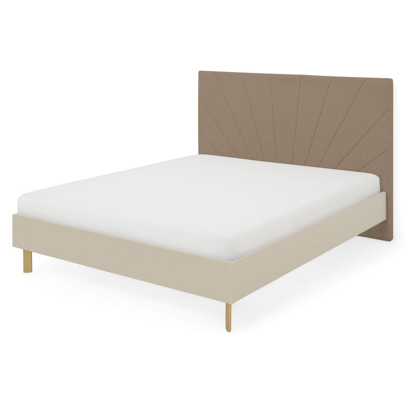 RING Pat cu tăblie tapițată 160x200cm, somieră inclusă