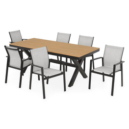 BAHIA/BARIA Set mobilier terasă/grădină, masă și 6 scaune