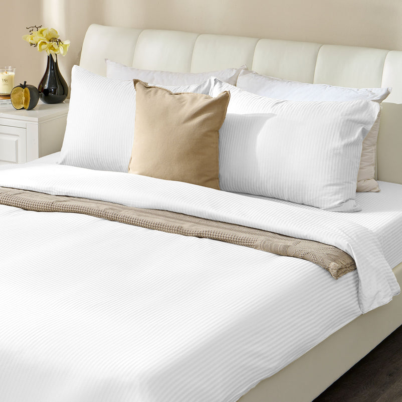 SATIN STRIPE Set așternut 4 piese, 200x220cm