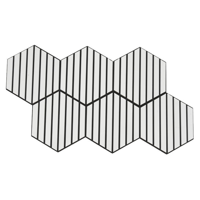 DECORIF Set 6 panouri decorative acustice hexagonale pentru perete