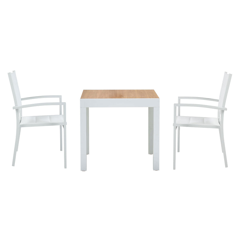 DRESDEN Set mobilier terasă/grădină, 4 scaune și masă extensibilă