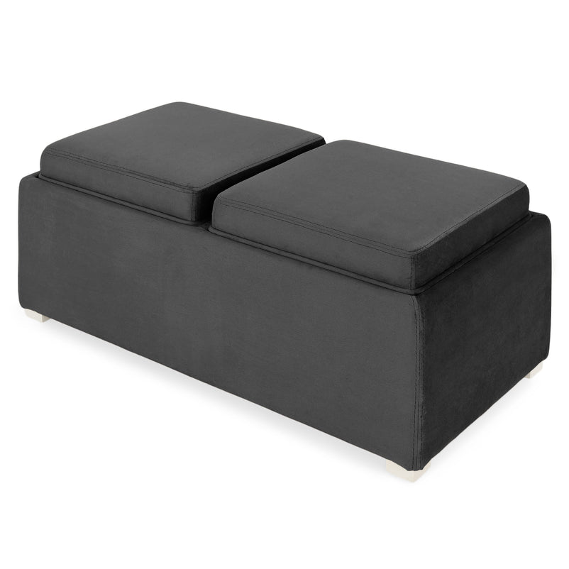 CUBIX Banchetă cu spațiu depozitare, stofă