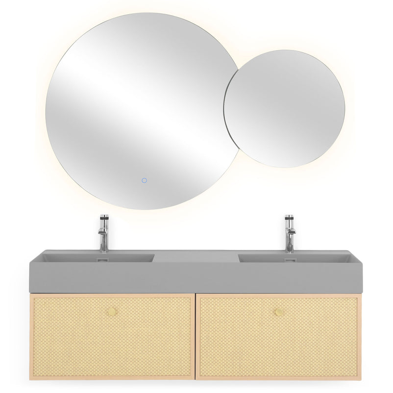 HEXIS Set mobilier baie, mască lavoar, lavoar, 2 oglinzi