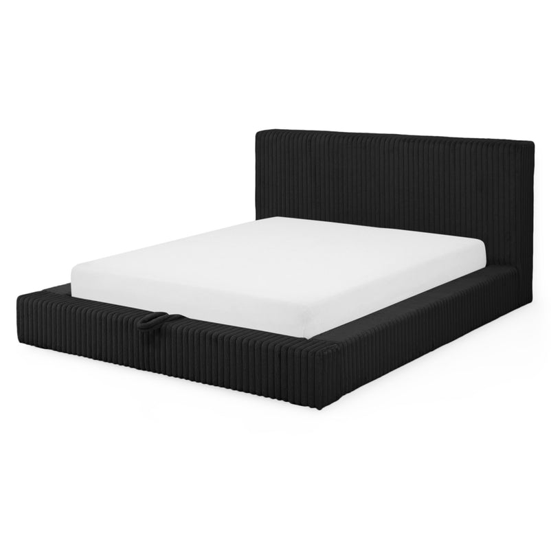 NORDEND Pat tapițat, 160x200cm, somieră rabatabilă și ladă incluse