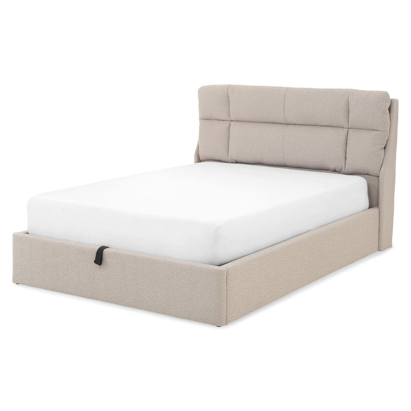 FULTON Pat tapițat, somieră rabatabilă și ladă depozitare incluse