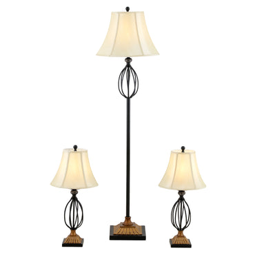 BELLORA Set 2 veioze,1 lampadar 1x60W E27