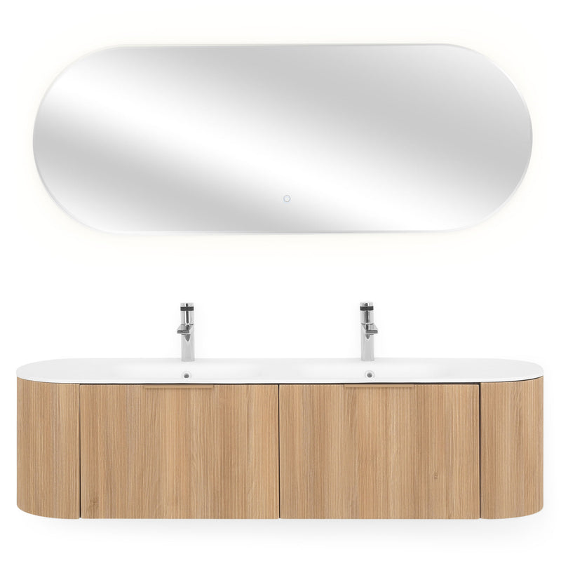 REA Set mobilier baie, mască lavoar, lavoar, oglindă