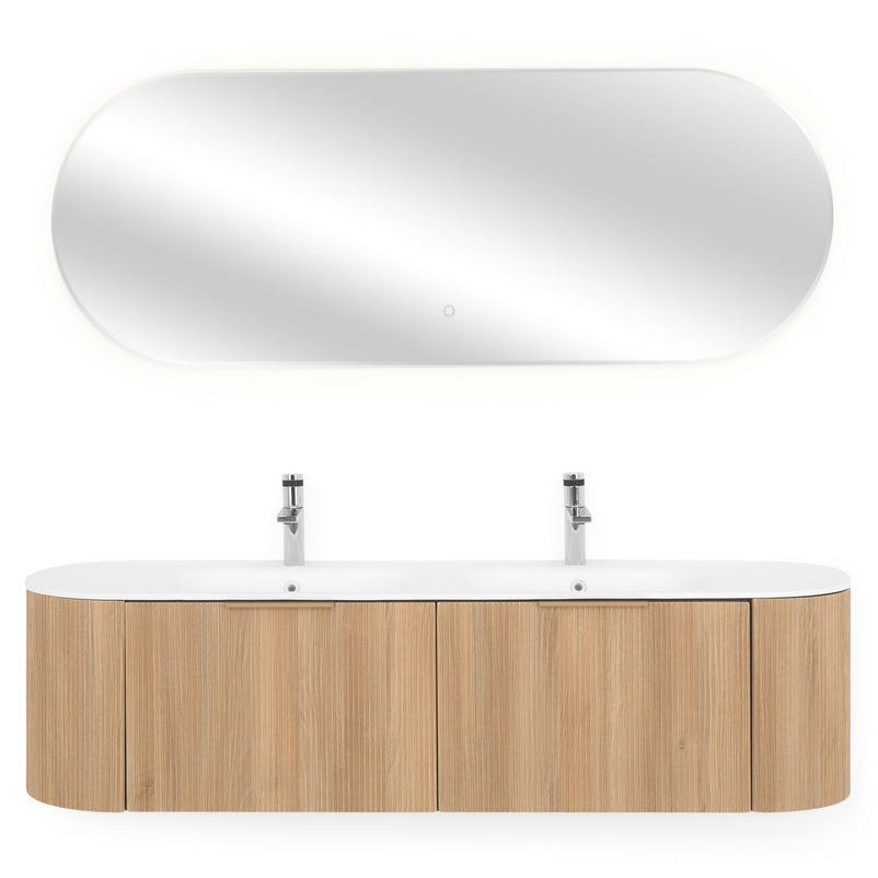 REA Set mobilier baie, mască lavoar, lavoar, oglindă