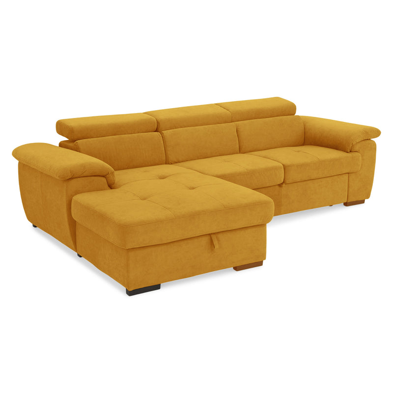 DENISE Canapea extensibilă, șezlong stânga/dreapta, stofă