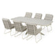 PERUGIA/ARICA Set mobilier terasă/grădină, 6 scaune și masă