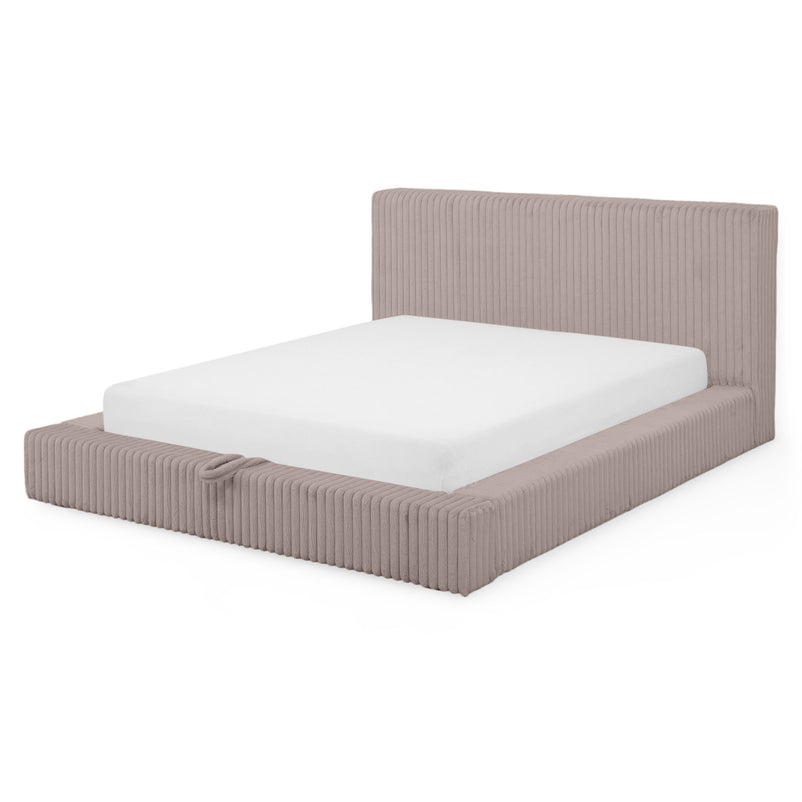 NORDEND Pat tapițat, 160x200cm, somieră rabatabilă și ladă incluse