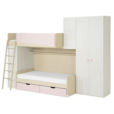 CARRY Ansamblu cameră copii, dulapuri și 2 paturi suprapuse