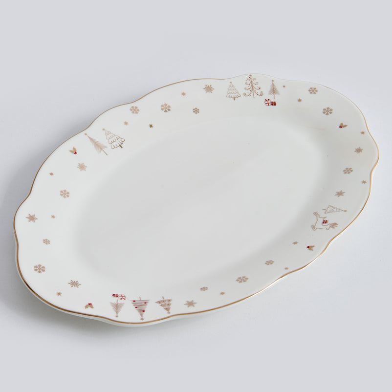 SAVOY Platou servire, porțelan, L.30cm