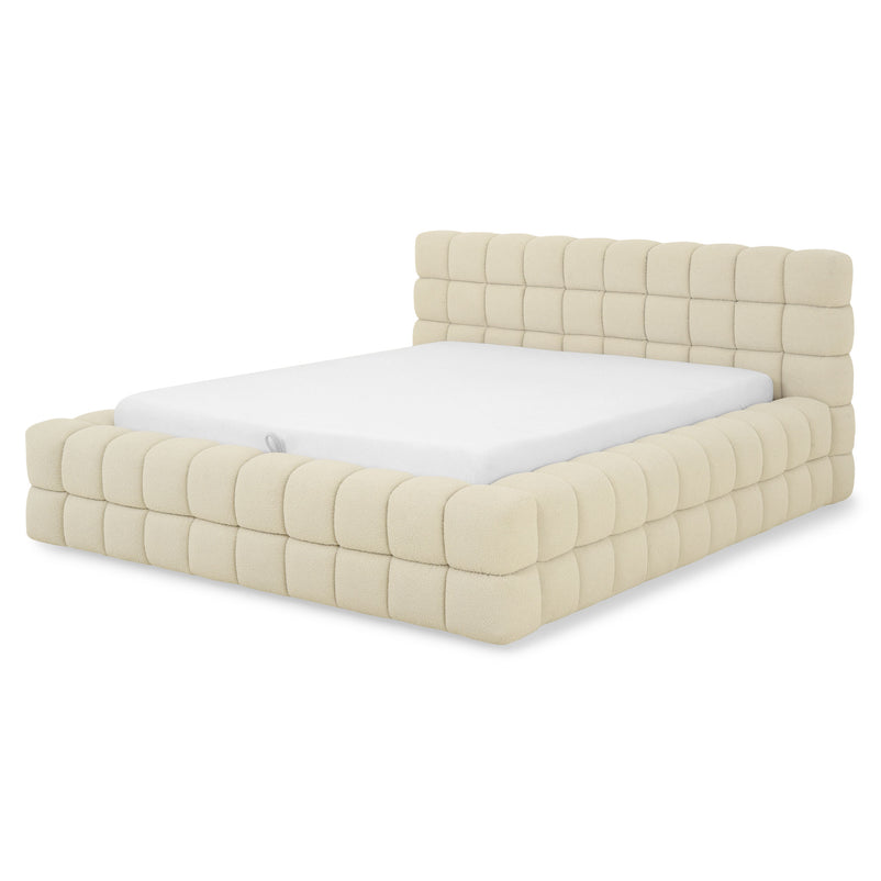 PIETRO Pat tapițat, 160x200cm, somieră rabatabilă și ladă incluse