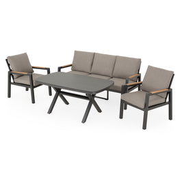 TREINTA Set mobilier terasă/grădină, canapea, 2 scaune și măsuță