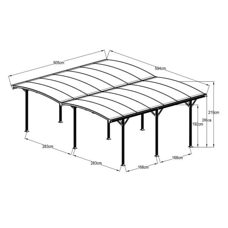 HAMILTON Pavilion dublu mașină, 505x594cm