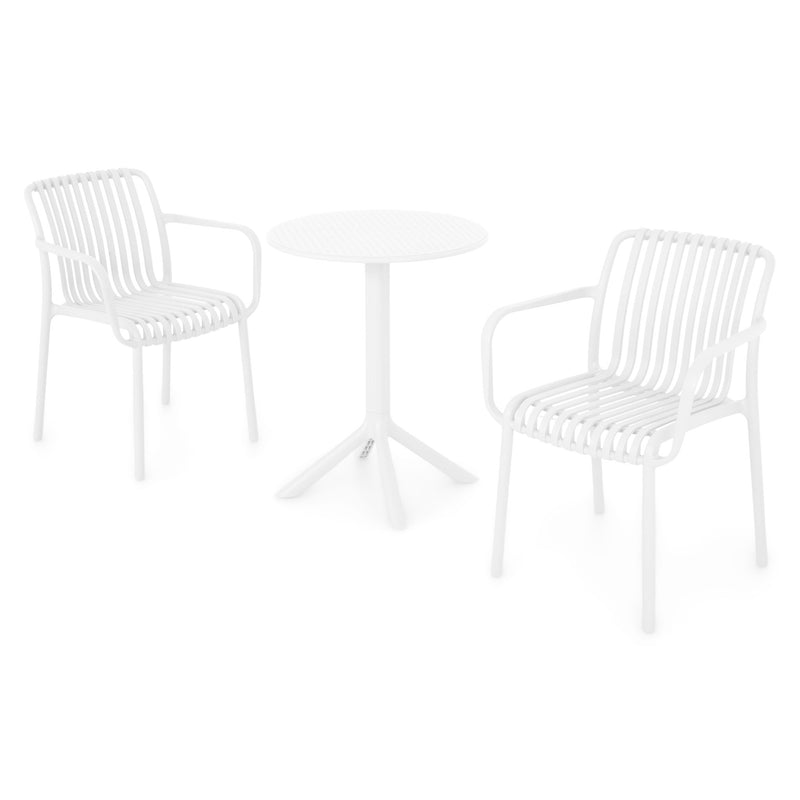 CIRCLE/ALPINE Set mobilier terasă/grădină, 2 scaune și masă
