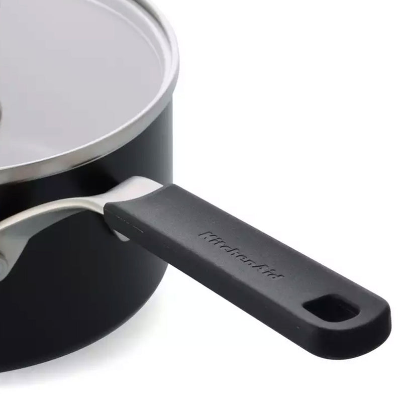 KITCHEN AID Cratiță cu mâner și capac, aluminiu, D.16cm