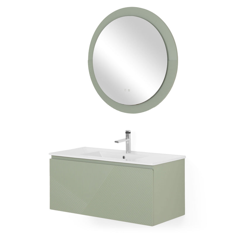 TURMALINA Set mobilier baie, mască lavoar, lavoar, oglindă