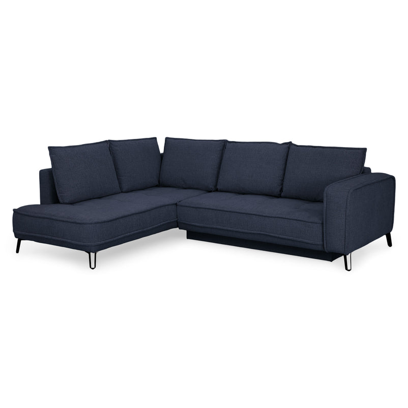 CHOLET Colțar extensibil, șezlong stânga/dreapta, ladă depozitare, stofă