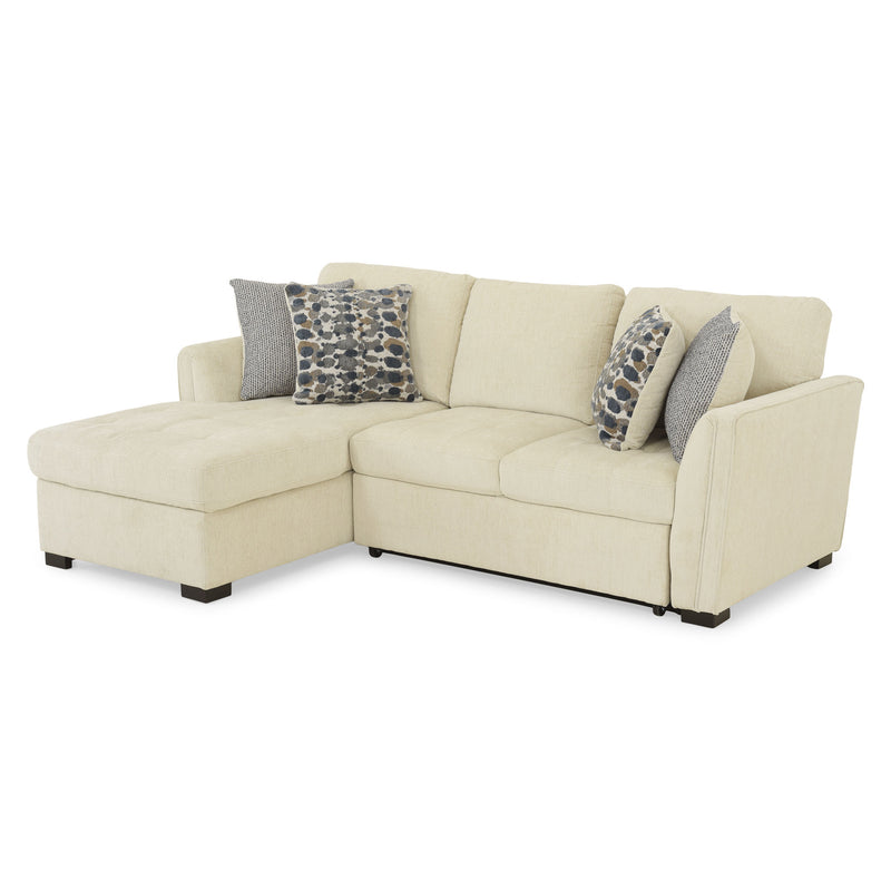 ASCOLI Colțar extensibil, șezlong stânga/dreapta, 4 perne decor incluse, stofă