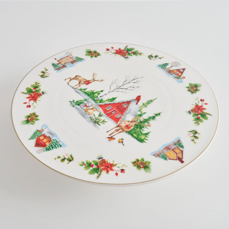 WONDERLAND Platou tort, porțelan, D.32cm