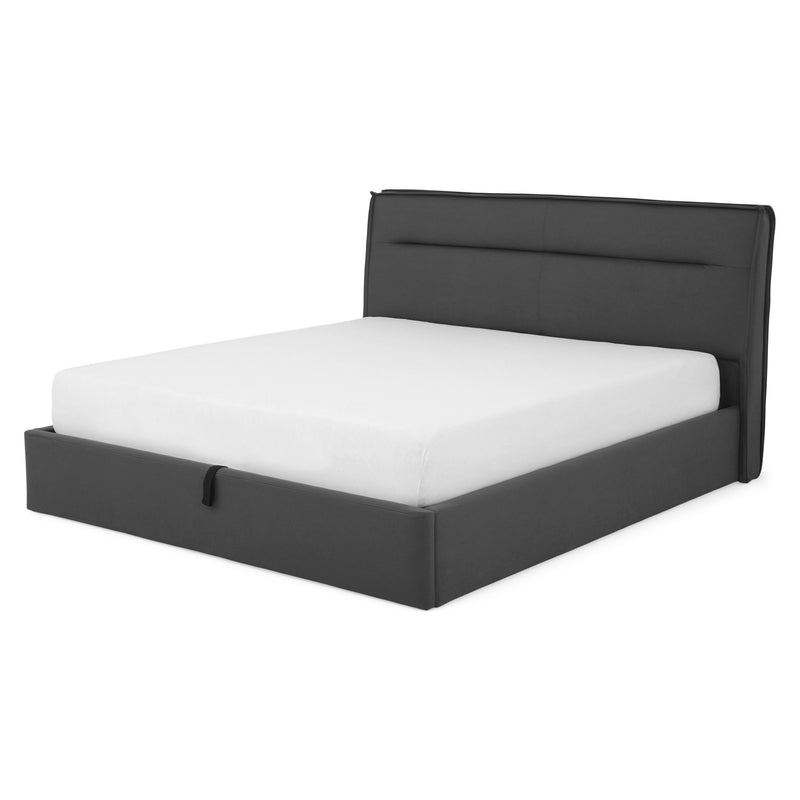 CORTLAND Pat tapițat, 180x200cm, somieră rabatabilă și ladă depozitare incluse